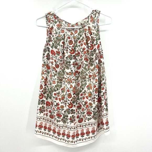 Max Studio Floral Print Sleeveless Blouse Women's Size Small - Picture 1 of 3